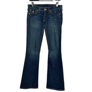 True Religion Jeans Blue Flare Contrast Stitch - 27